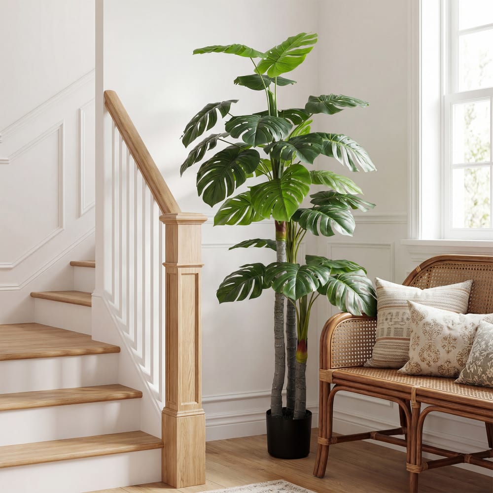 Arbre monstera artificiel 150 cm en pot décoration de bureau ou maison — vue 4