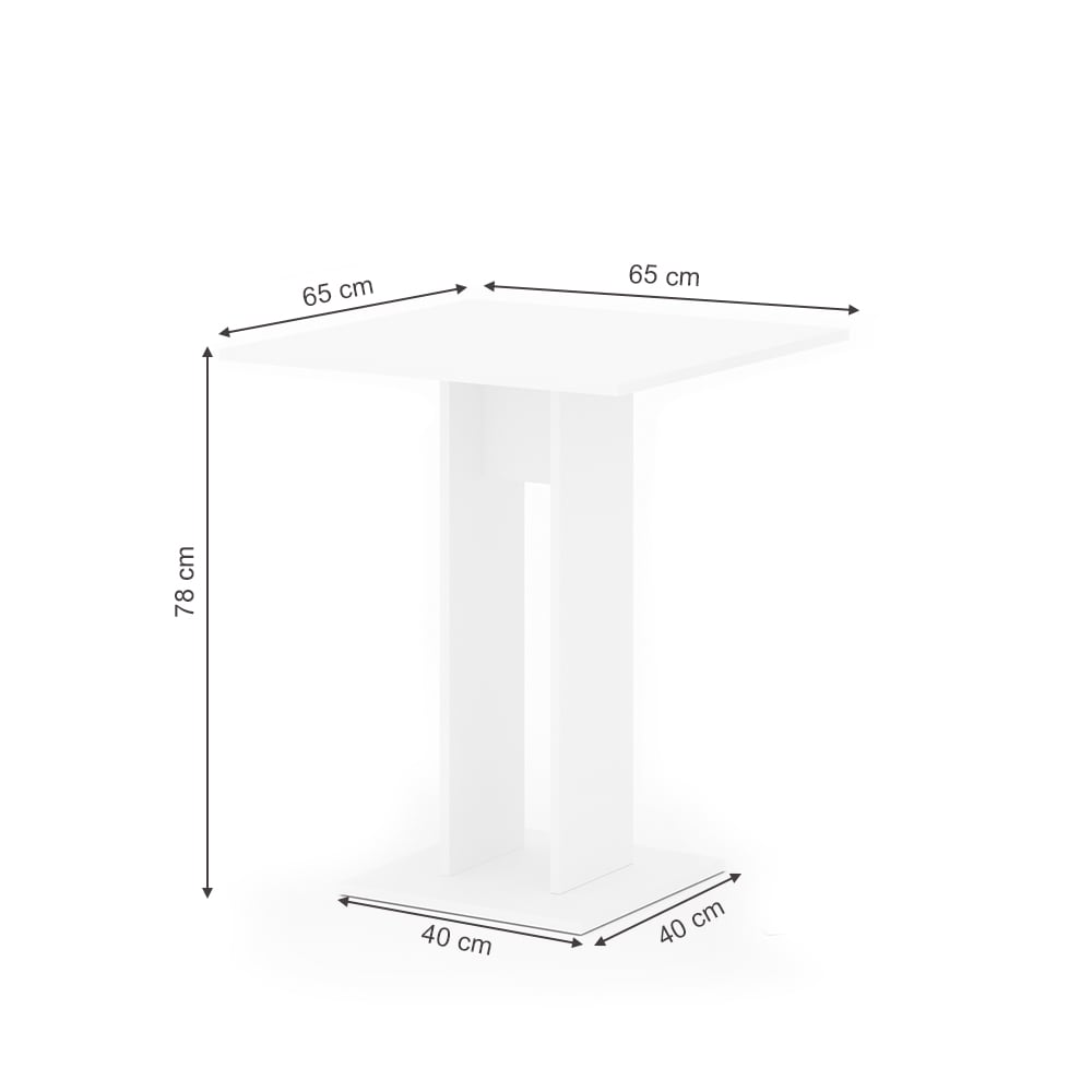 Esstisch  Weiß 65x78cm - Maisons Du Monde