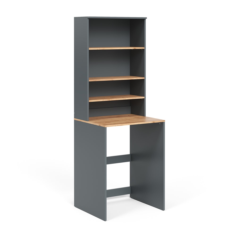 Vicco Waschmaschinenschrank 2 Teile mit Regal Anthrazit 66x88.2cm style modern Schwarz Spanplatte