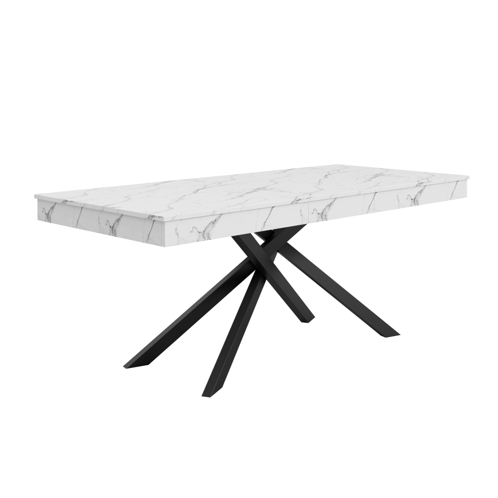 table à manger extensible - blanche