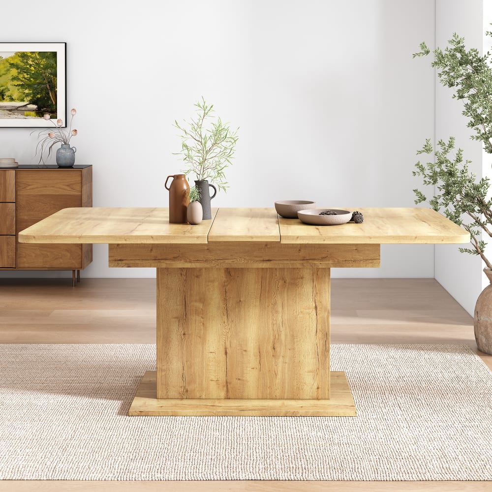 Esstisch ausziehbar mit Stauraum 110/130x70x75 cm, braun -