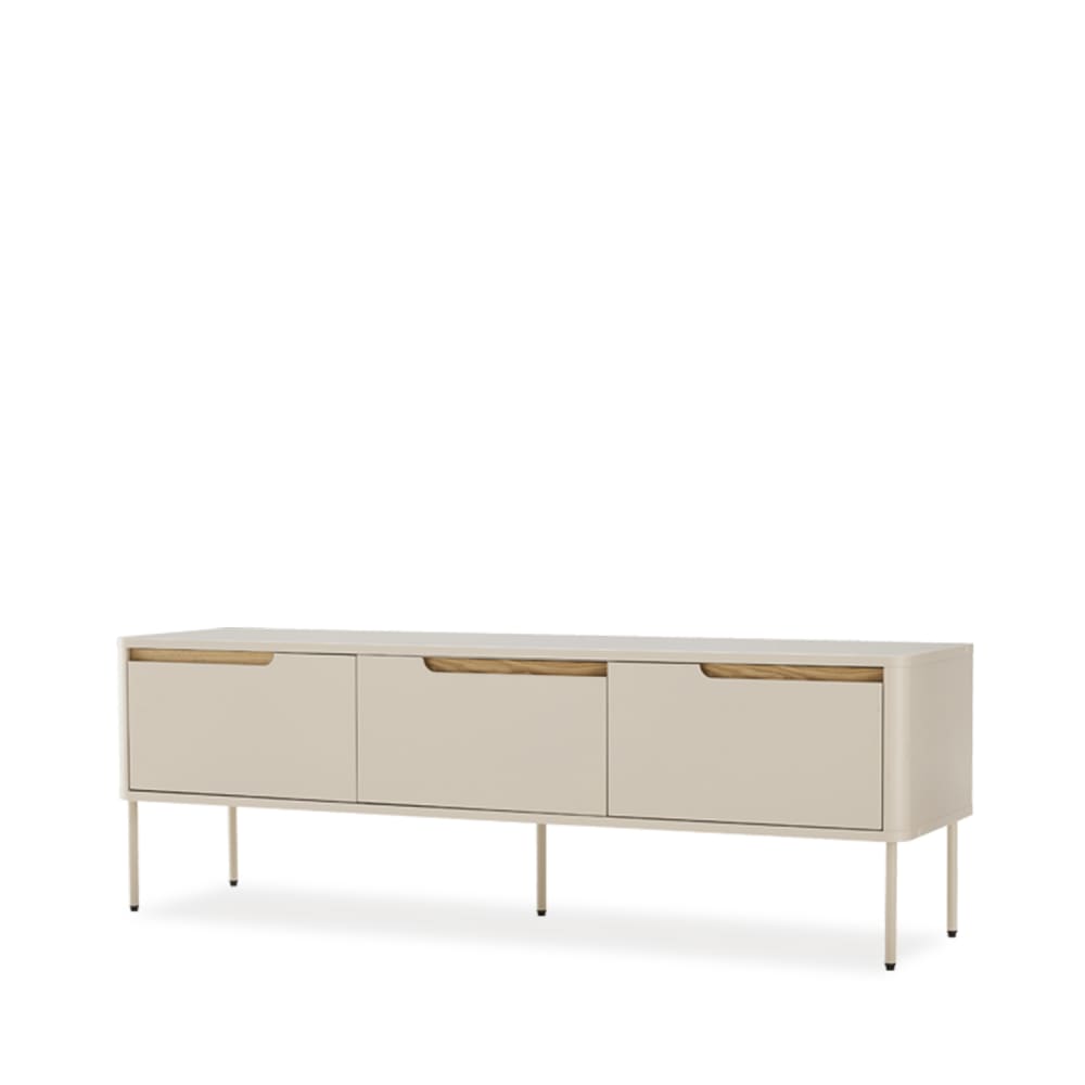 Koketto Home 150 cm breiter TV-Schrank in Beige mit Türen Beige Holz
