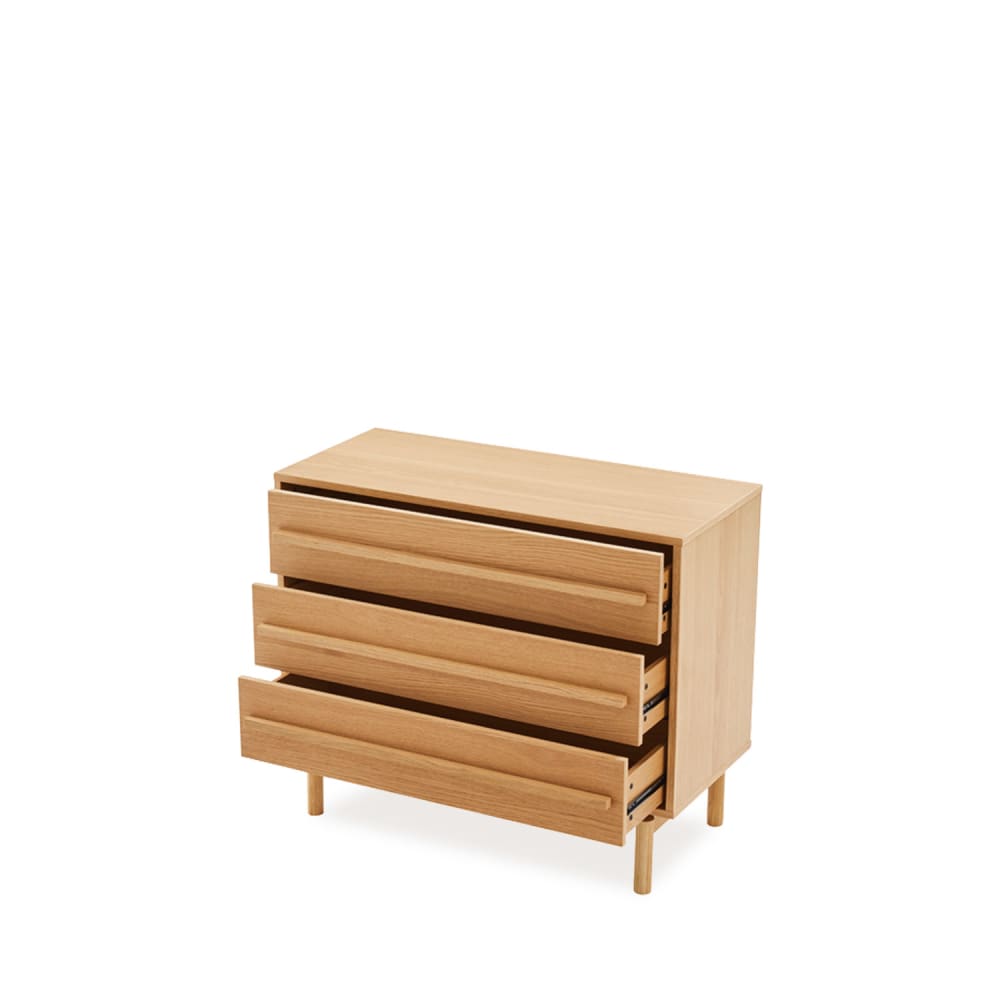 Minimalistische Holzkommode mit 3 Schubladen - Maisons Du Monde