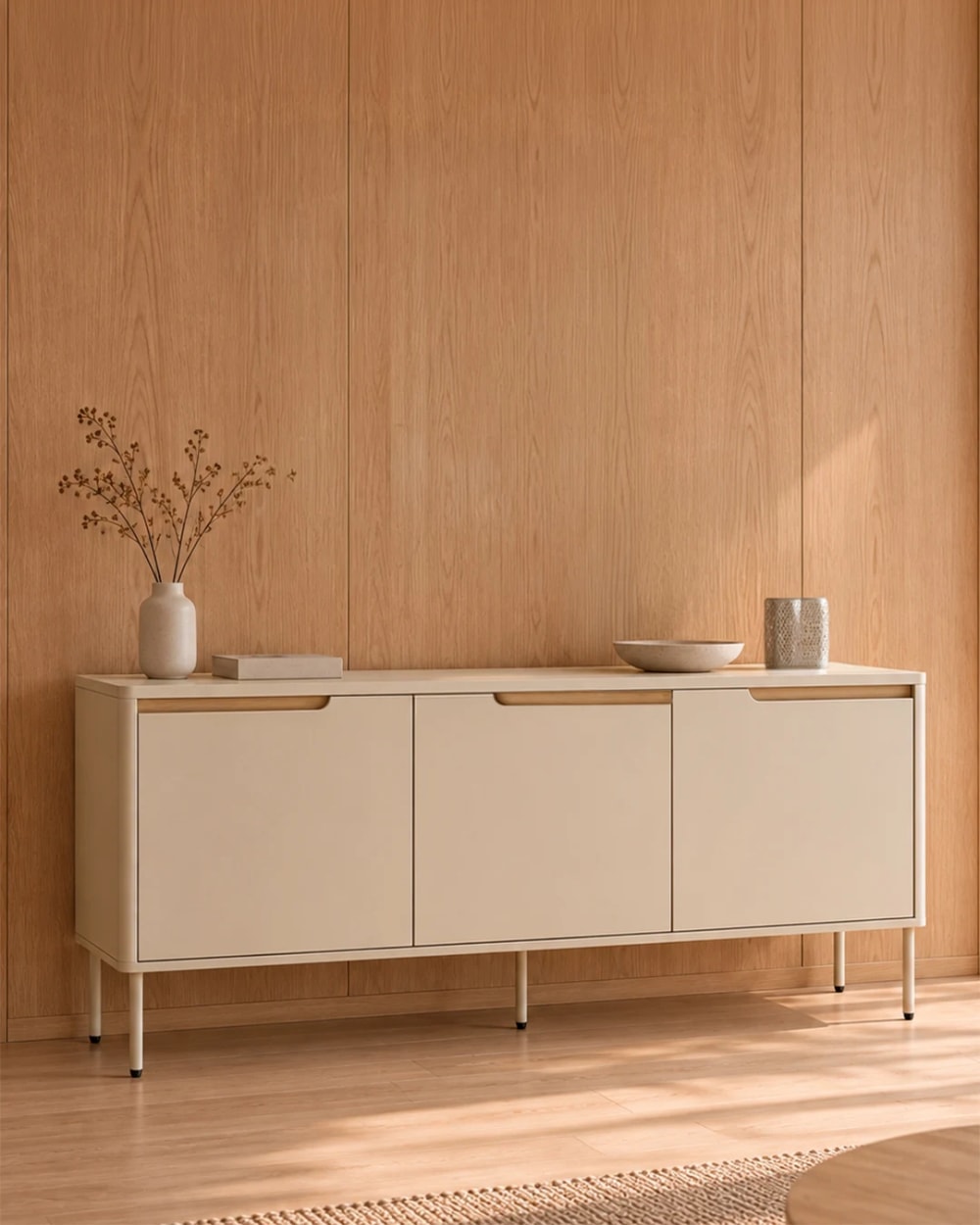 150 cm breiter Sideboard in Beige mit Türen - Maisons Du Monde