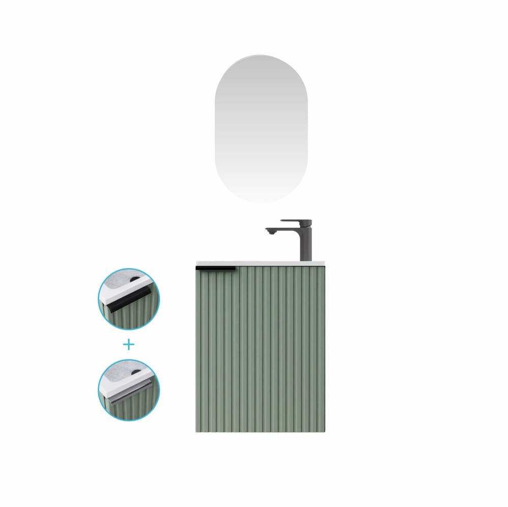 meuble salle bains - vert