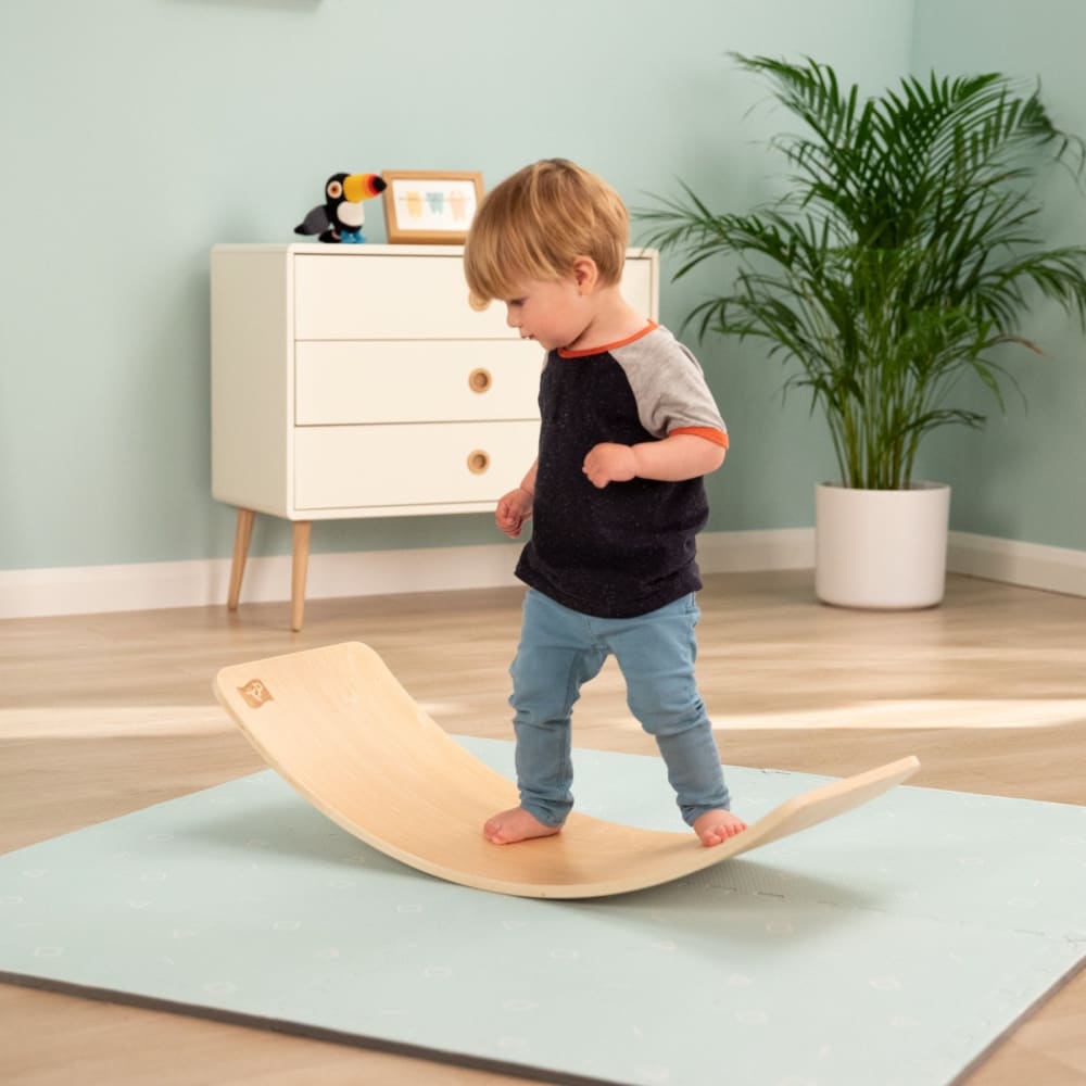 Planche d'équilibre en bois marron fsc® (Active Tots) - Image 1