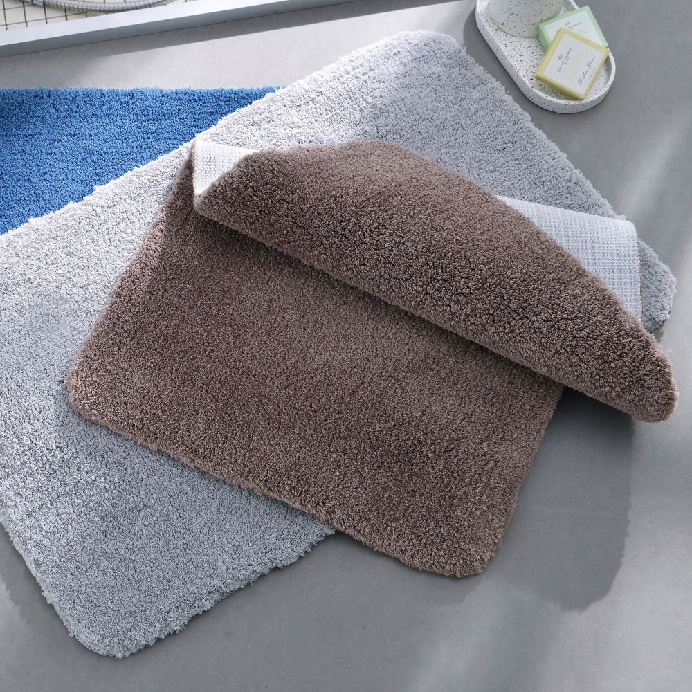 Tapis de bain en polyester 1150 g/m² gris galet 60x100cm — vue 4