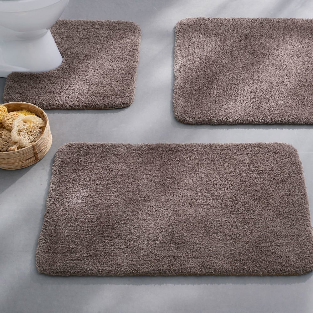 Tapis de bain en polyester 1150 g/m² marron glacé 60x100cm — vue 3