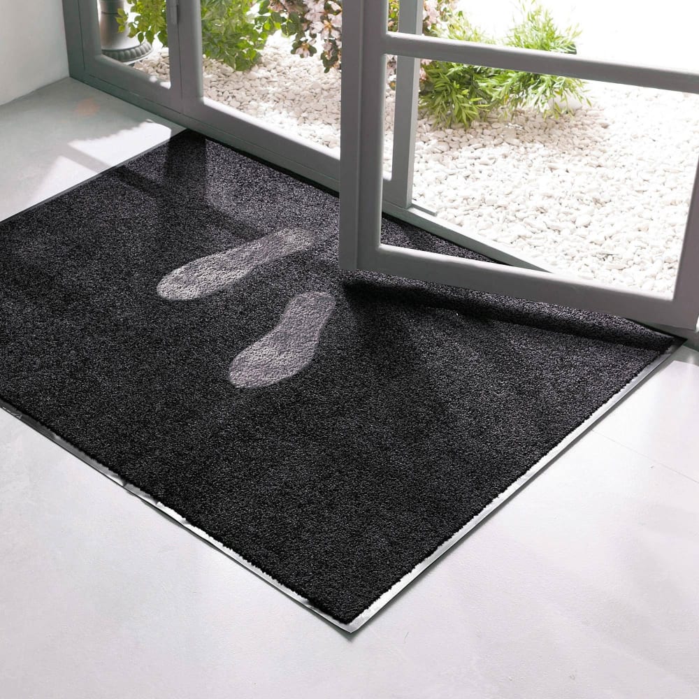 Tapis antipoussières en textile noir 60x180cm — vue 3