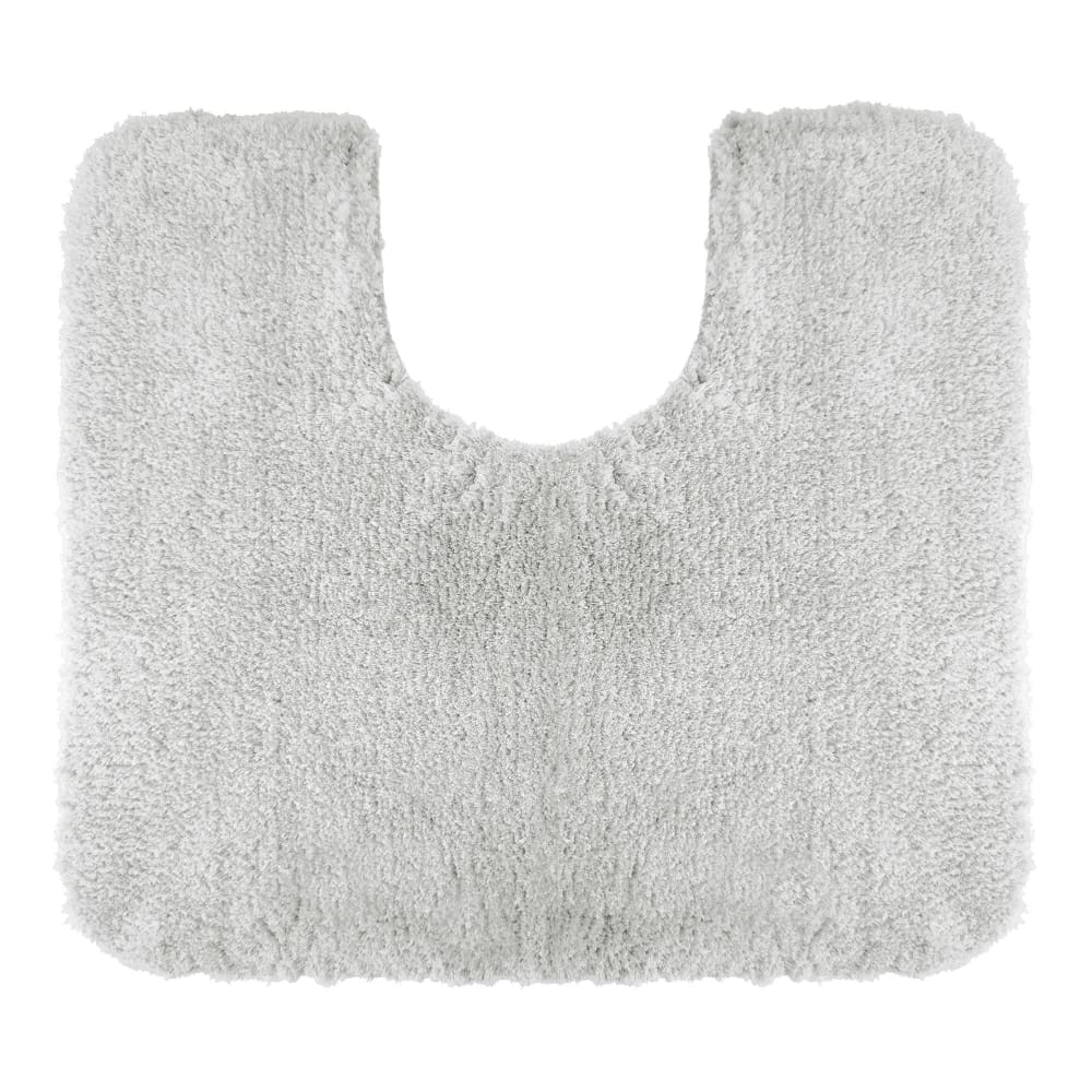 Tapis contour wc en polyester 1150 g/m² gris galet 50x45cm