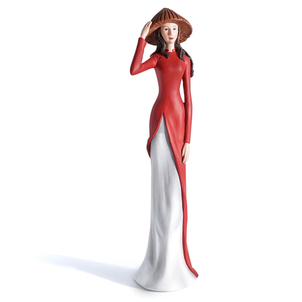 Statuette en résine rouge