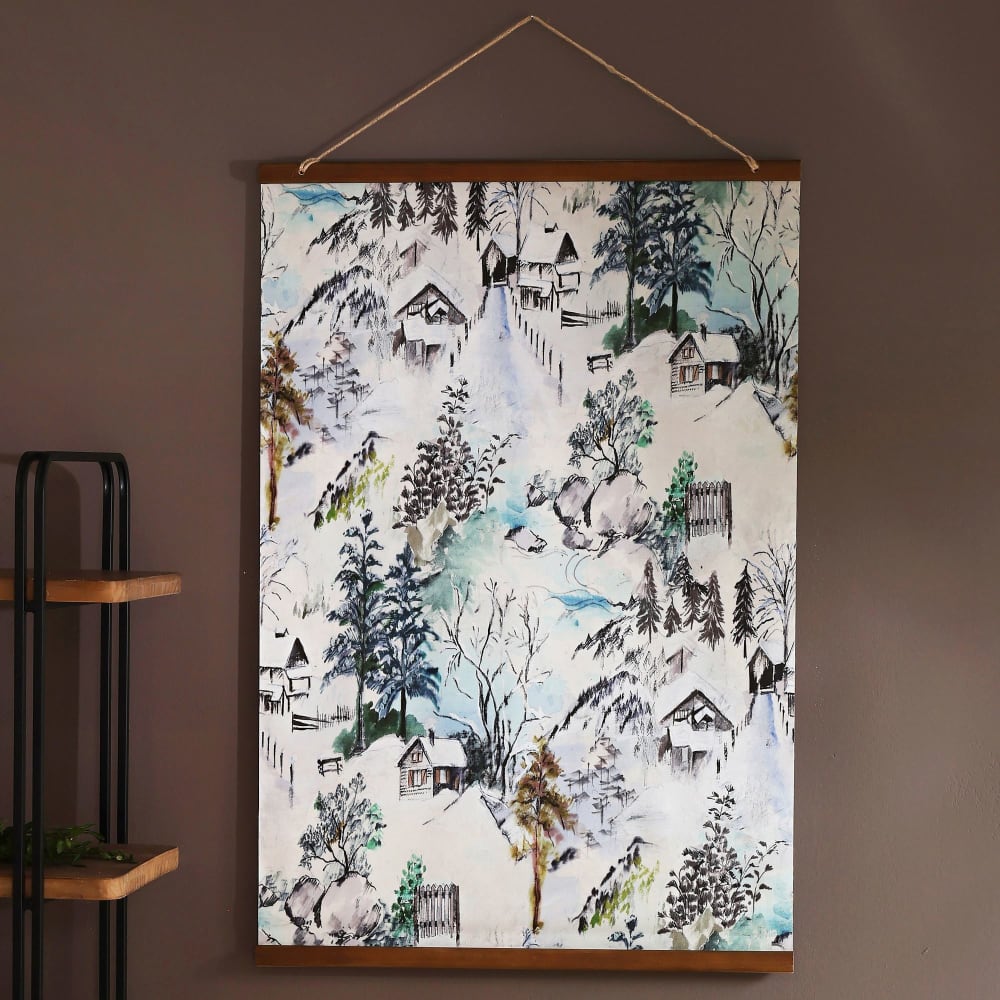 Affiche, papier-peint en textile vert sapin unique — vue 3