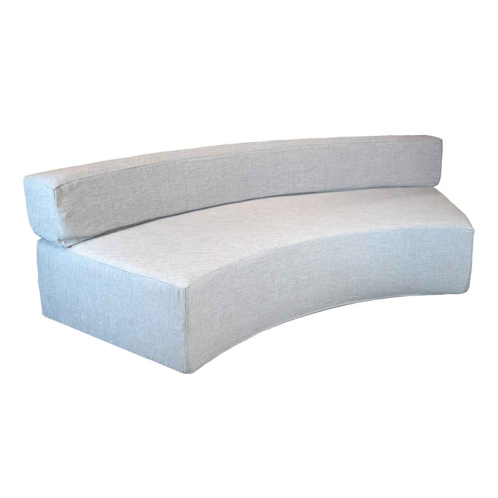 Canapé extérieur banquette demi-lune - Lin gris