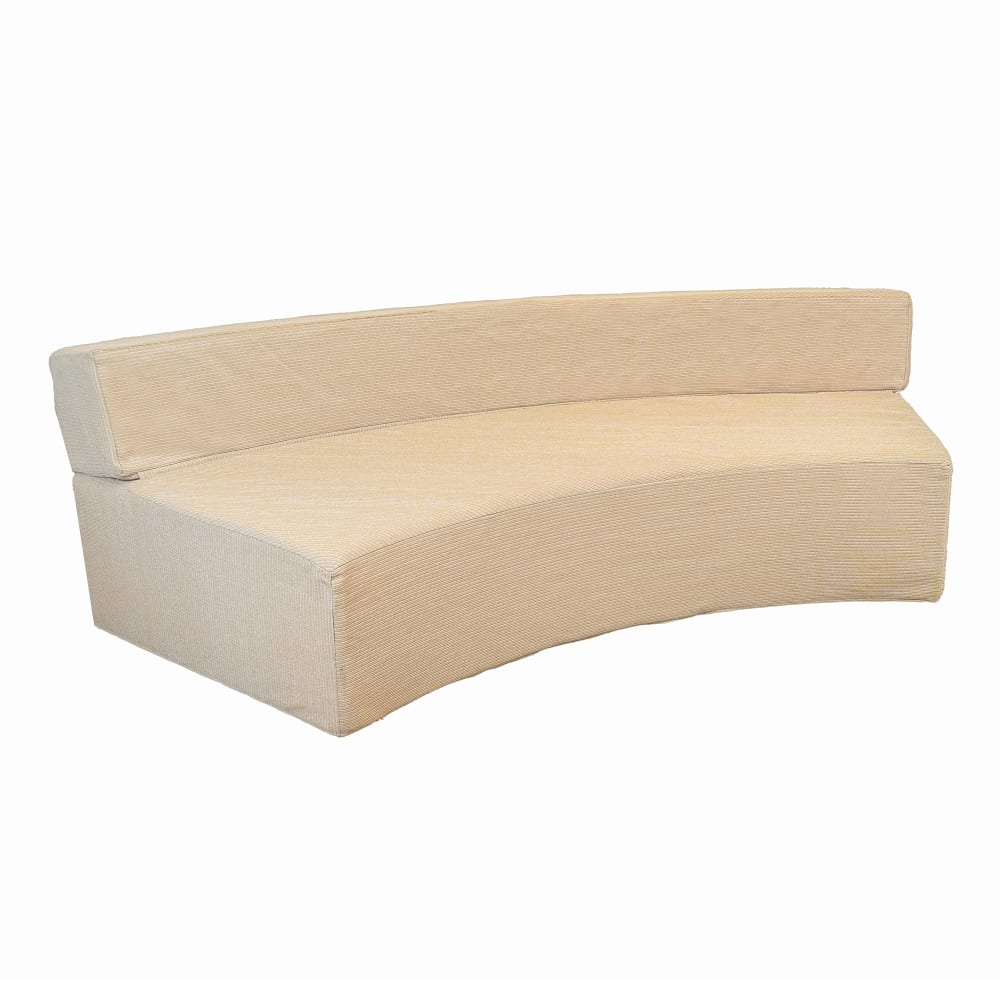 Canapé extérieur banquette demi-lune - Beige raphia