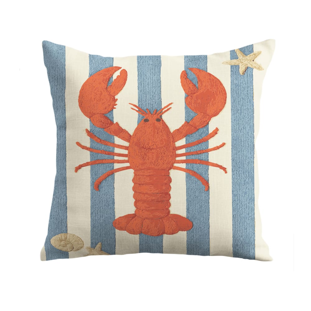 Coussin extérieur motifs homard