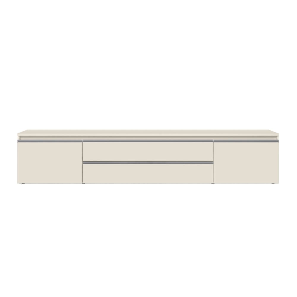 Meuble tv 2 portes et 2 tiroirs 240 cm effet bois cachemire