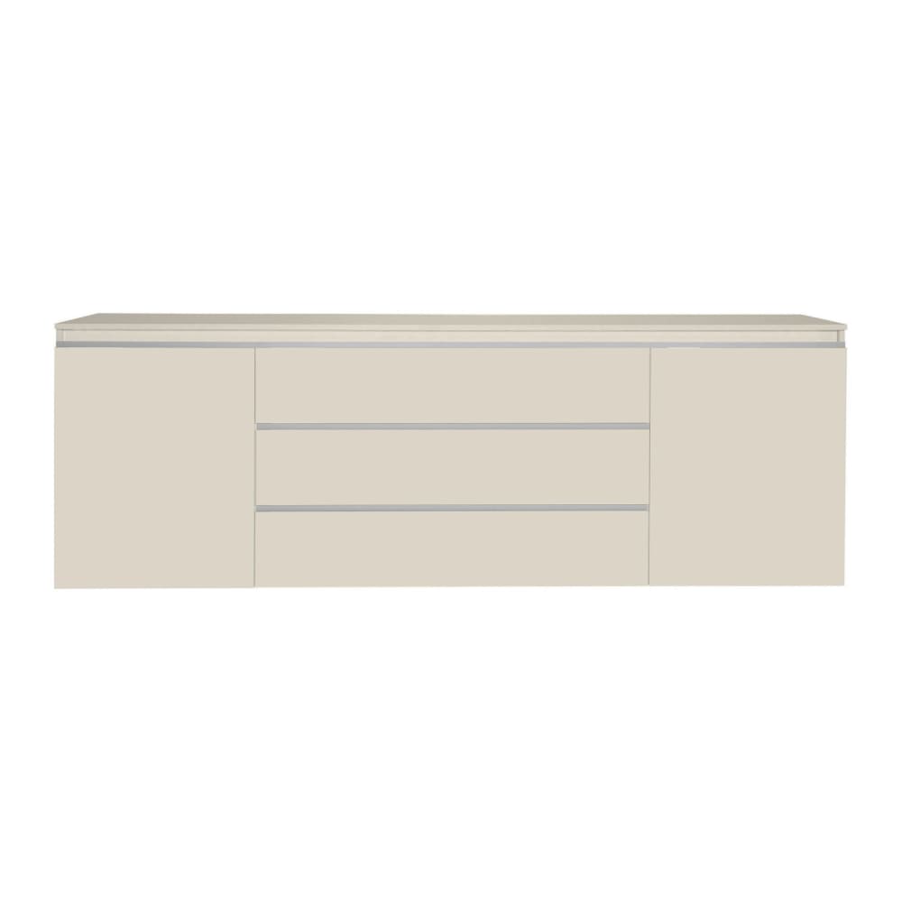 Buffet 2 portes 3 tiroirs 240 cm effet bois cachemire