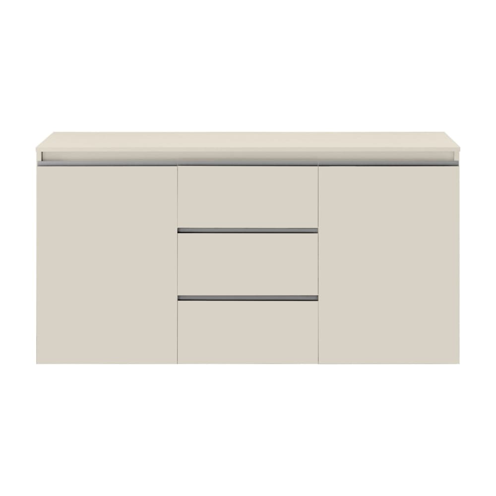 Buffet 2 portes 3 tiroirs 180 cm effet bois cachemire