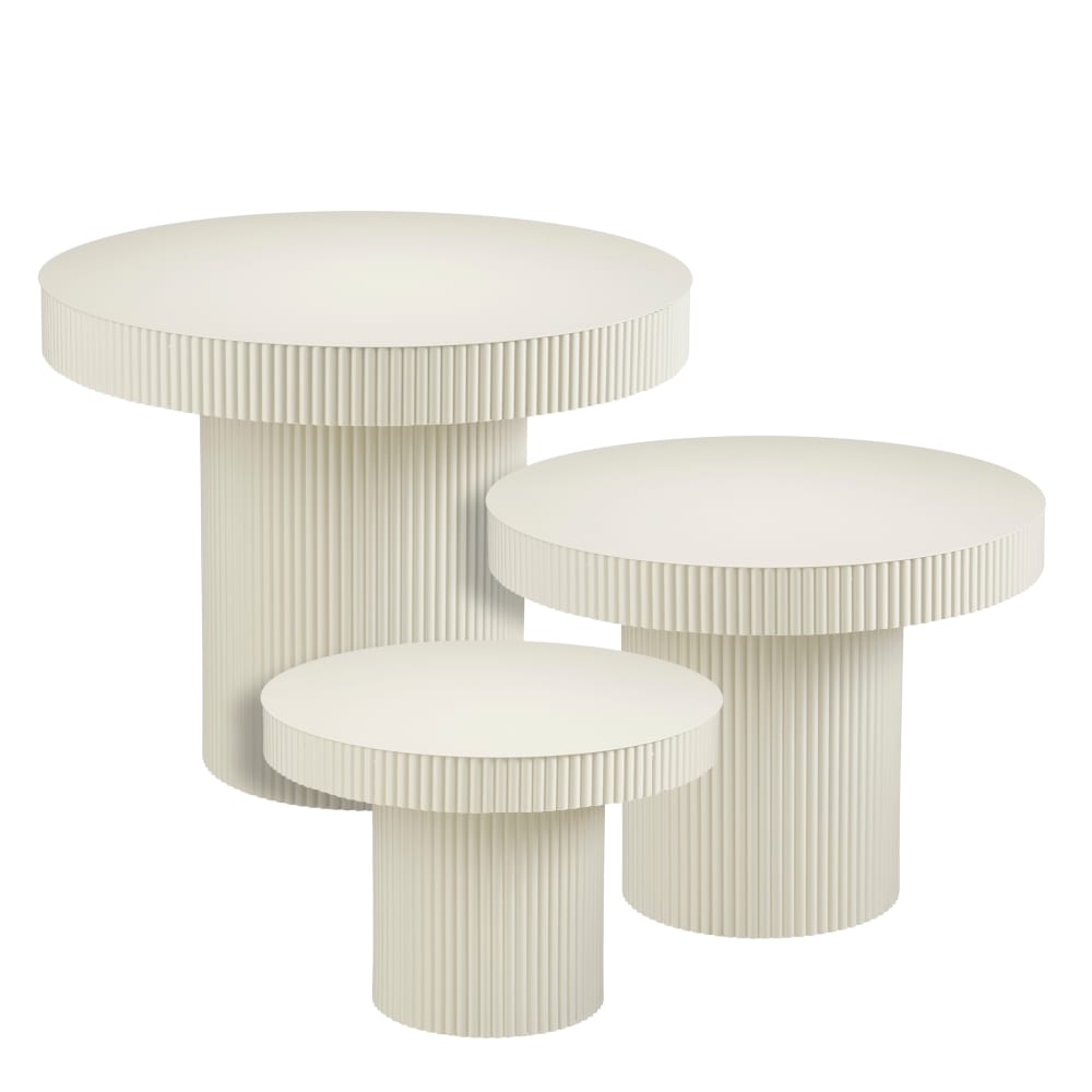Table d'appoint blanc - fer