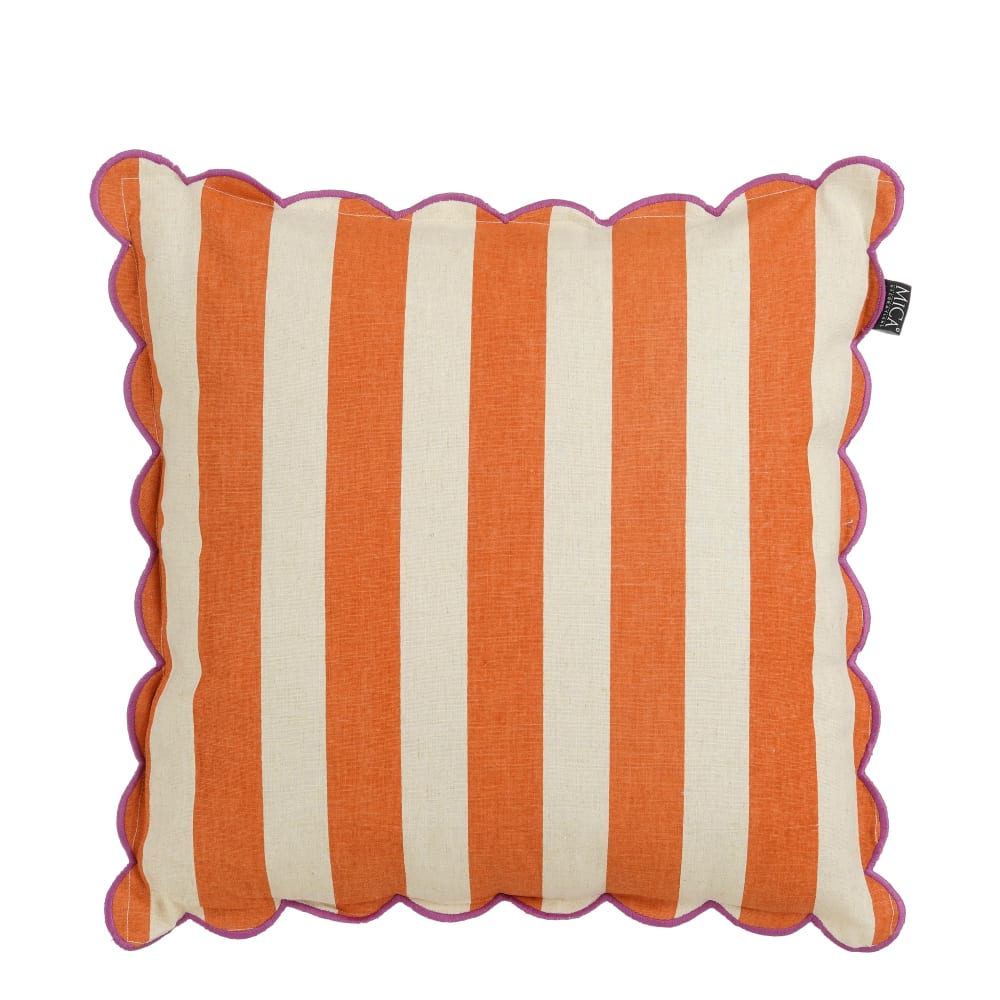 Coussin décoratif Orange Coton H10xl45xL45cm