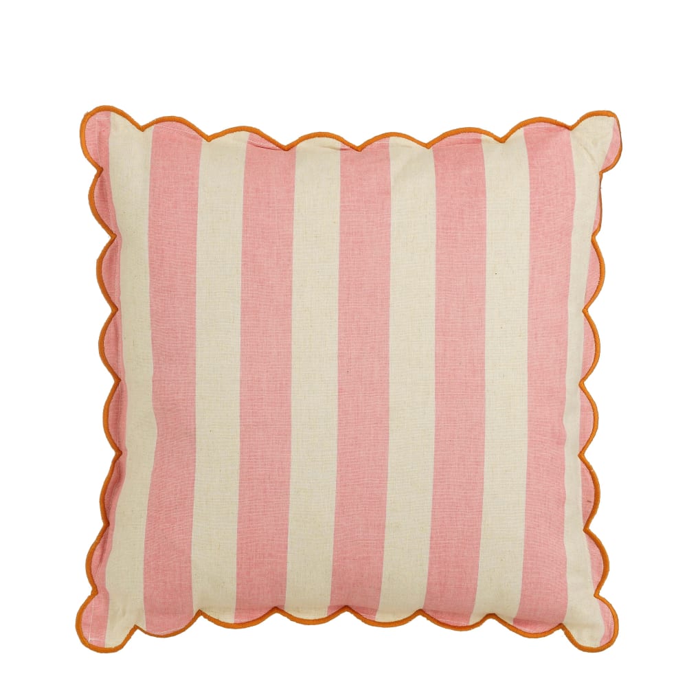 Coussin décoratif Rose Coton H10xl45xL45cm