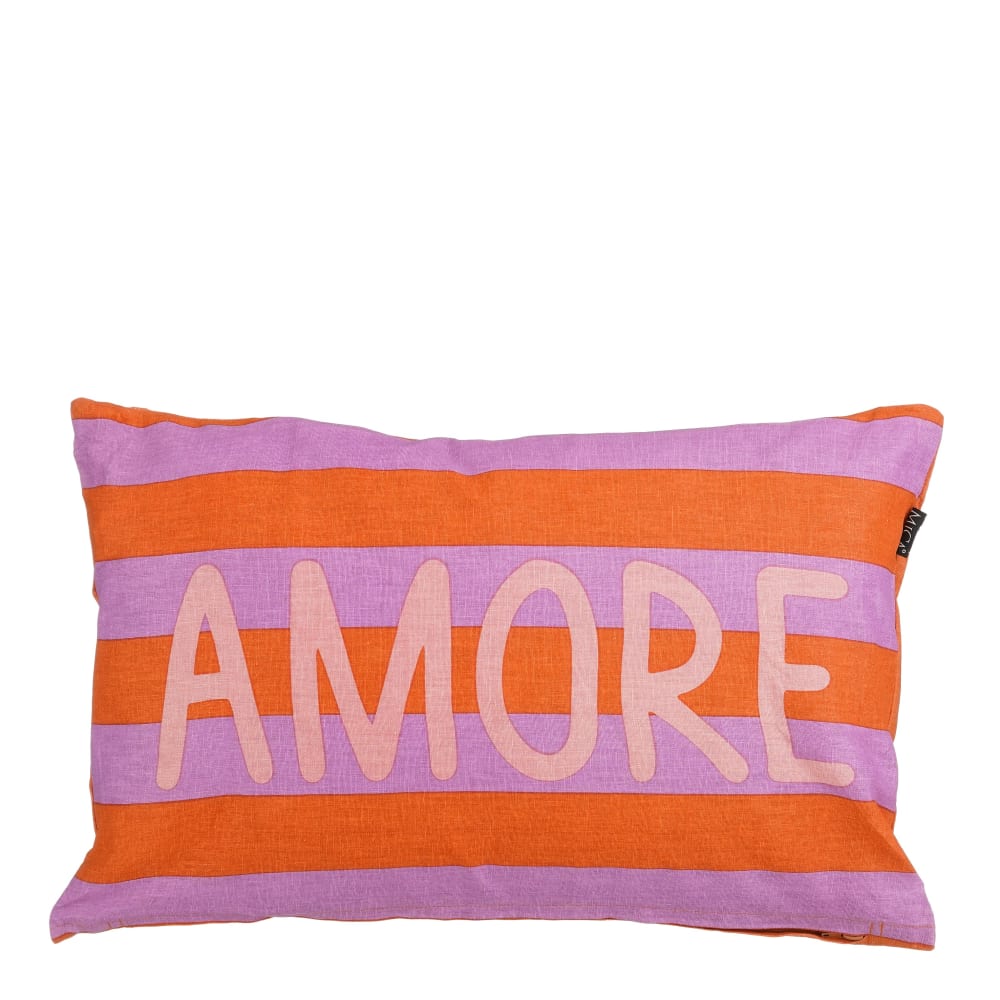 Coussin décoratif Orange Coton H10xl35xL55cm