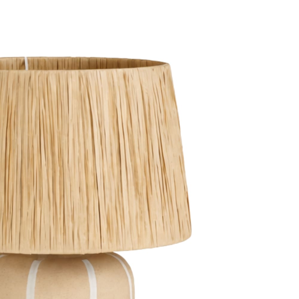 Lampe de table beige céramique h61xl33xl33cm — vue 3