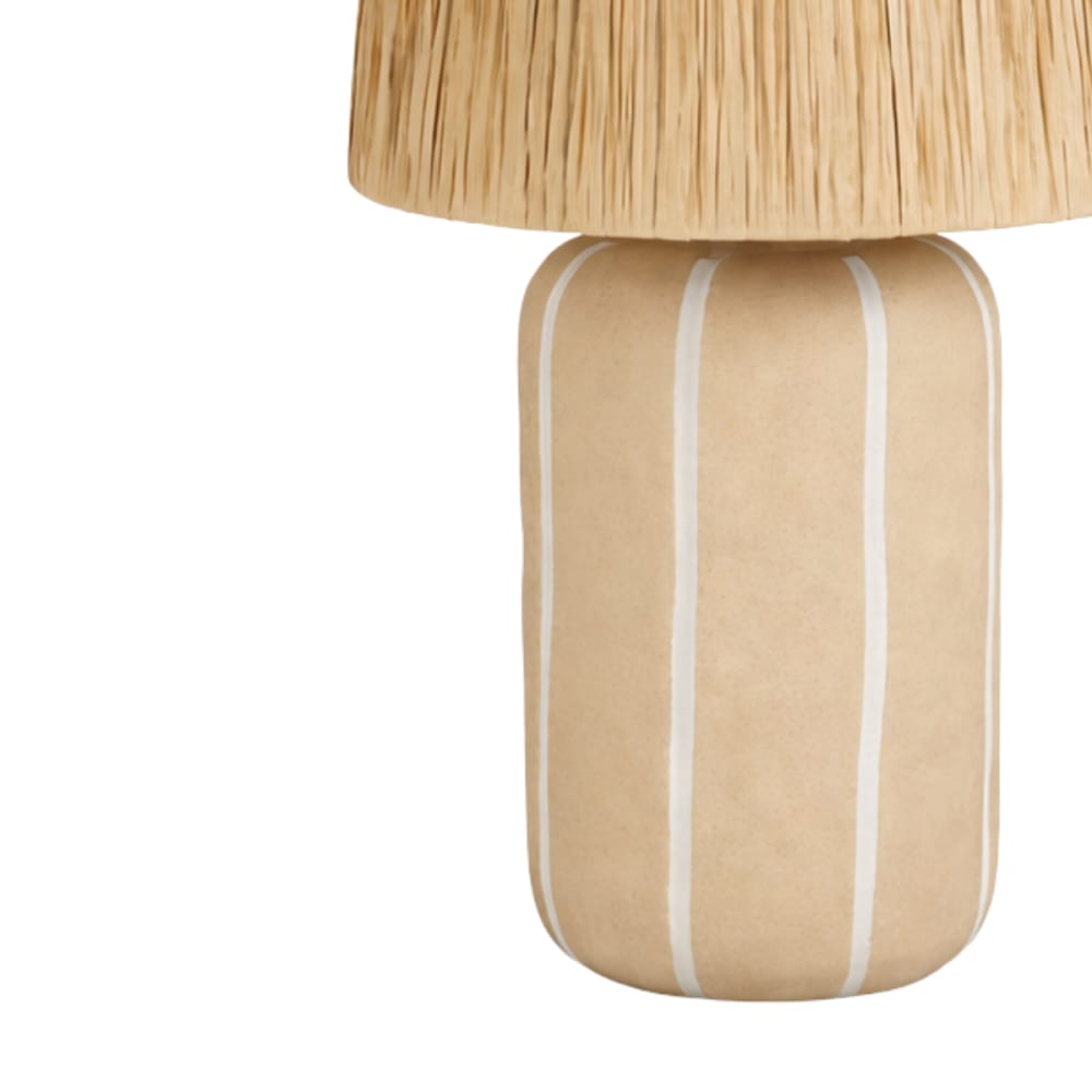 Lampe de table beige céramique h61xl33xl33cm — vue 4