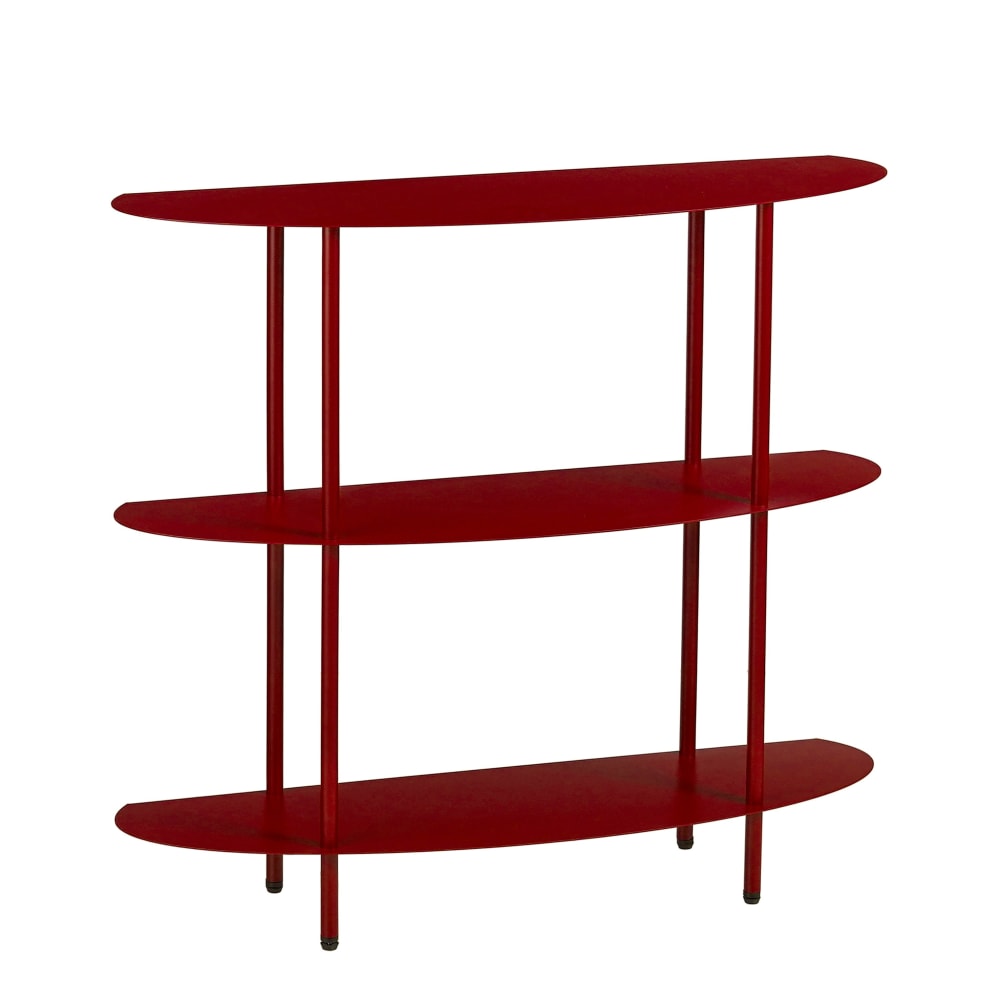 Étagère rouge fer h81xl28xl90cm