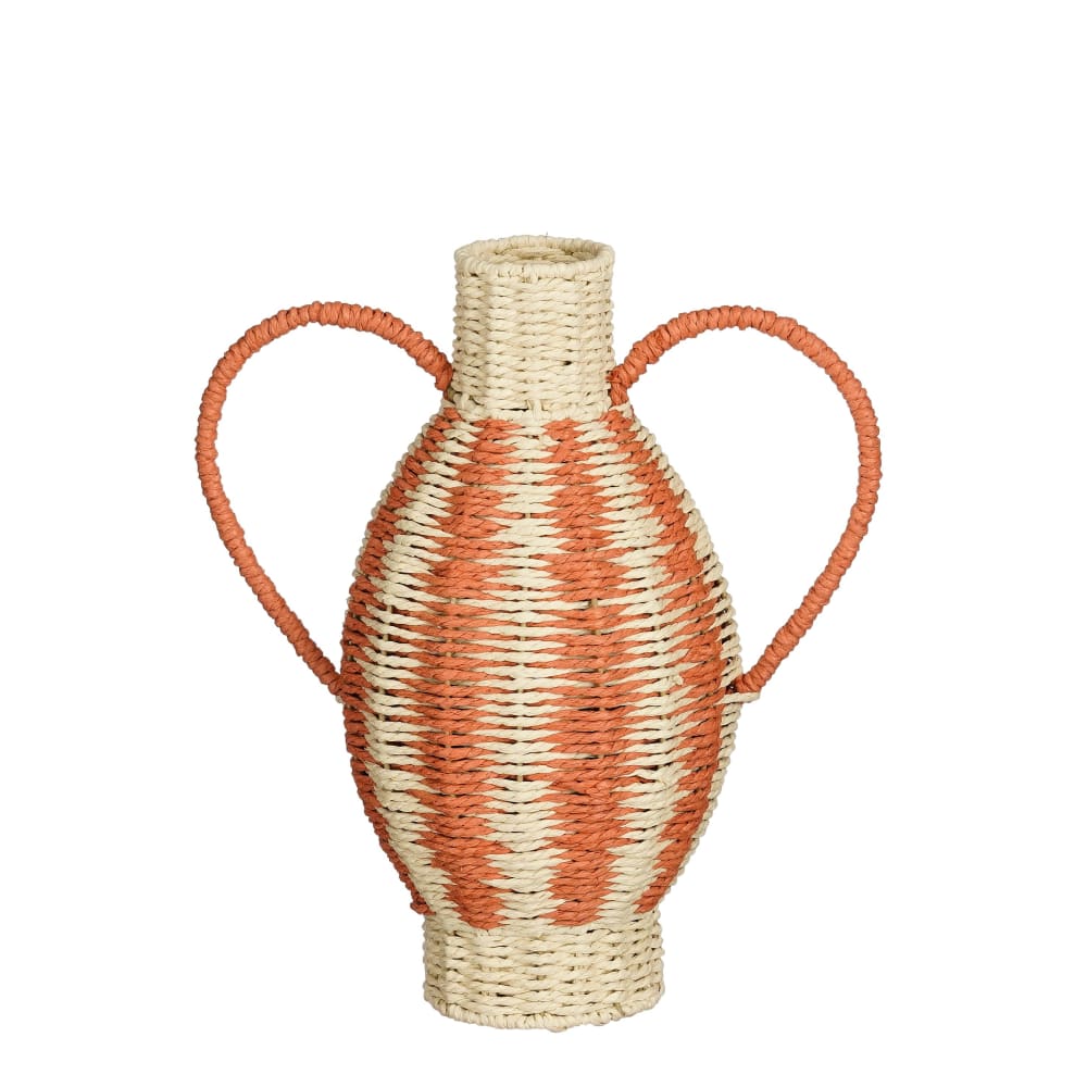 Vase Orange Papier H38xl21xL21cm