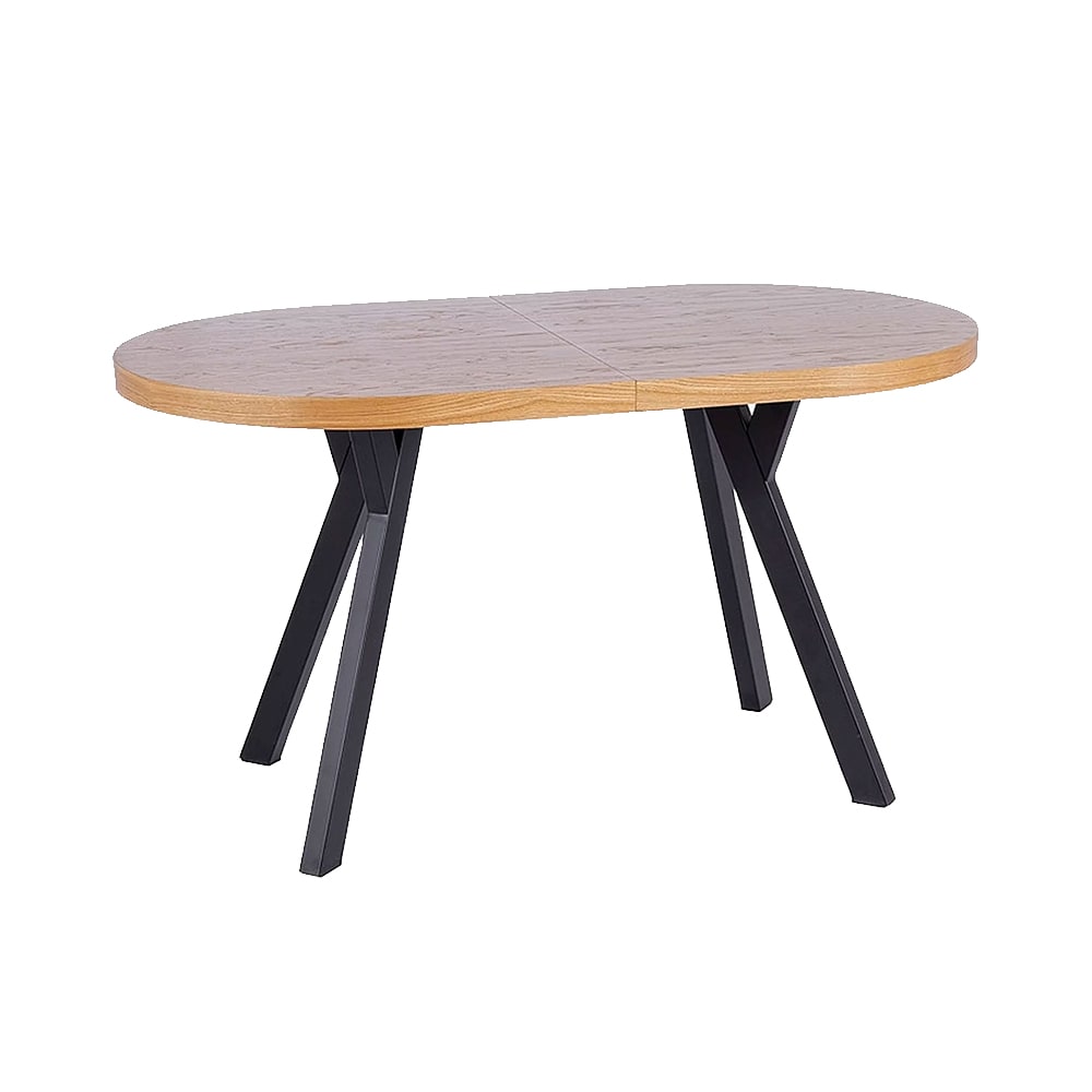 Feldmann-Wohnen Esstisch ausziehbar aus Spanplatte 140-272x80x76cm, Eiche style modern Braun Holz