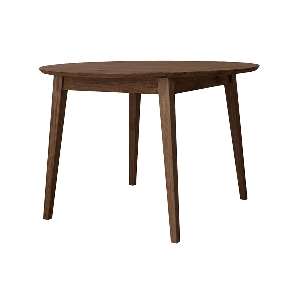 Feldmann-Wohnen Esstisch rund aus Massivholz 110x110x74,5cm, wildeiche tabak style modern Braun