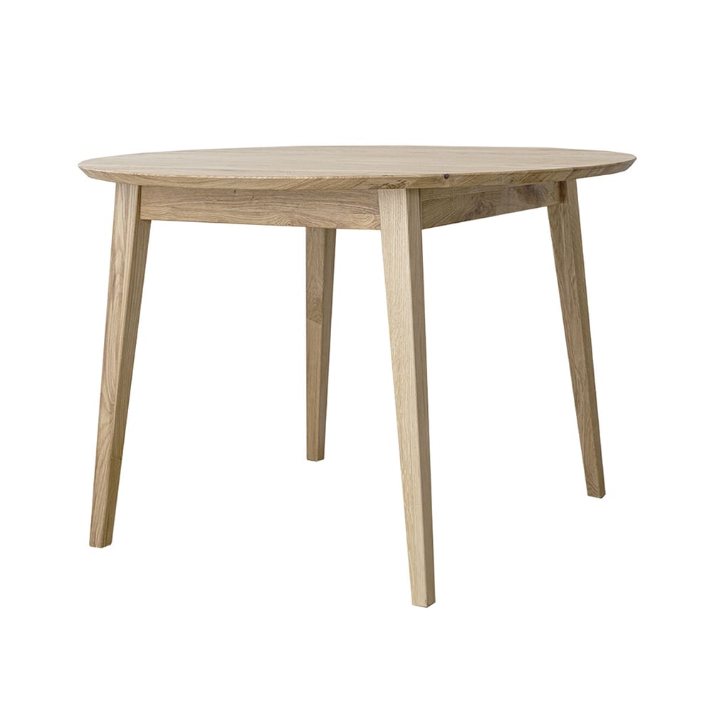 Feldmann-Wohnen Esstisch rund aus Massivholz 110x110x74,5cm, wildeiche natur style modern Braun