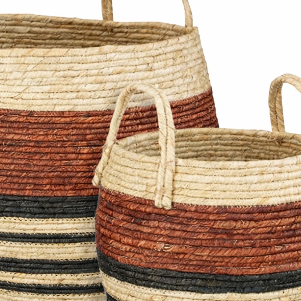 Aufbewahrungskorb-Set Braun H44xB40xL40cm - Maisons Du Monde