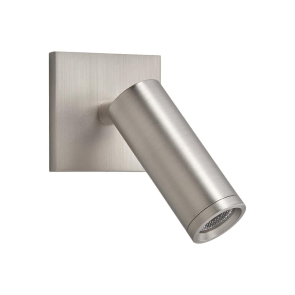 Petite applique liseuse led nickel mat