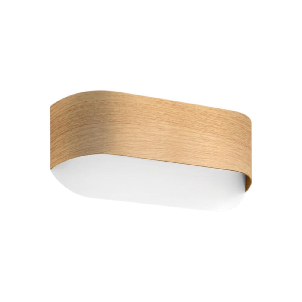 Applique métal led impression bois clair