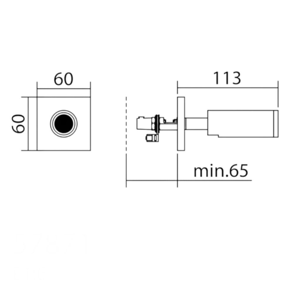 Applique liseuse led encastrable laiton mat — vue 4