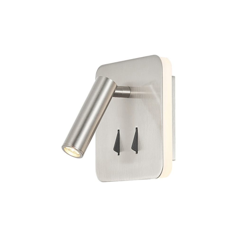 Applique led tête de lit nickel satiné