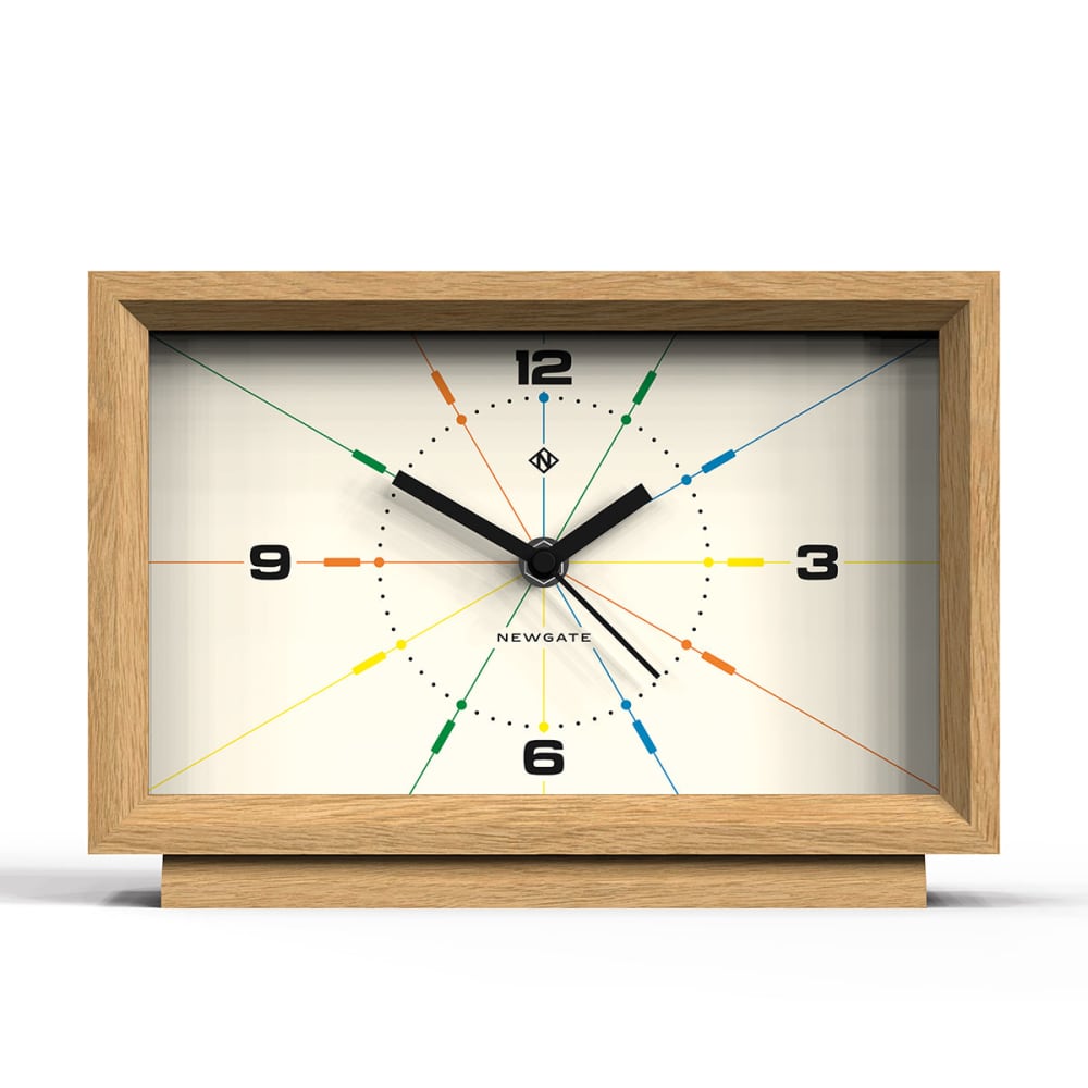 horloge de table en chêne