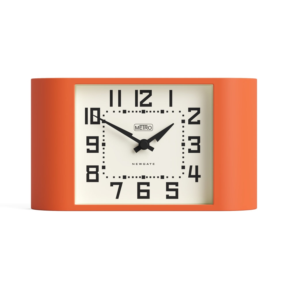 horloge murale orange
