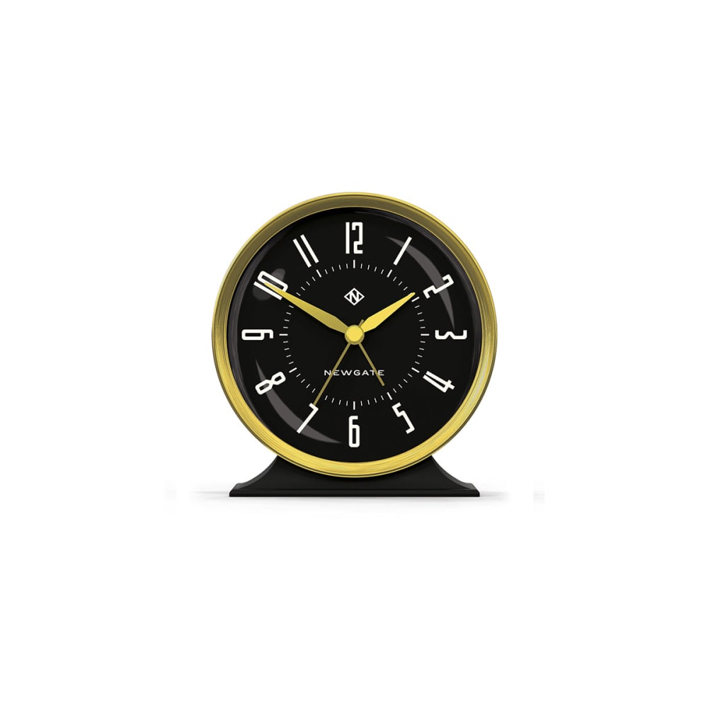 Newgate Retro-Rechteckwecker aus schwarz matt - Acryl