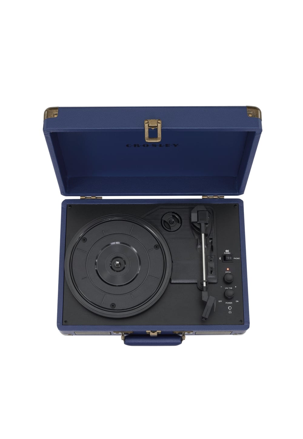 Tragbarer Plattenspieler mit Bluetooth in Marine - Maisons Du