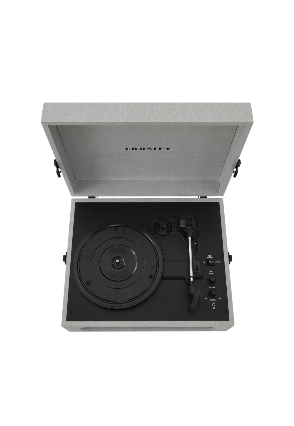 Tragbarer Plattenspieler mit Bluetooth in Grau - Maisons Du Monde