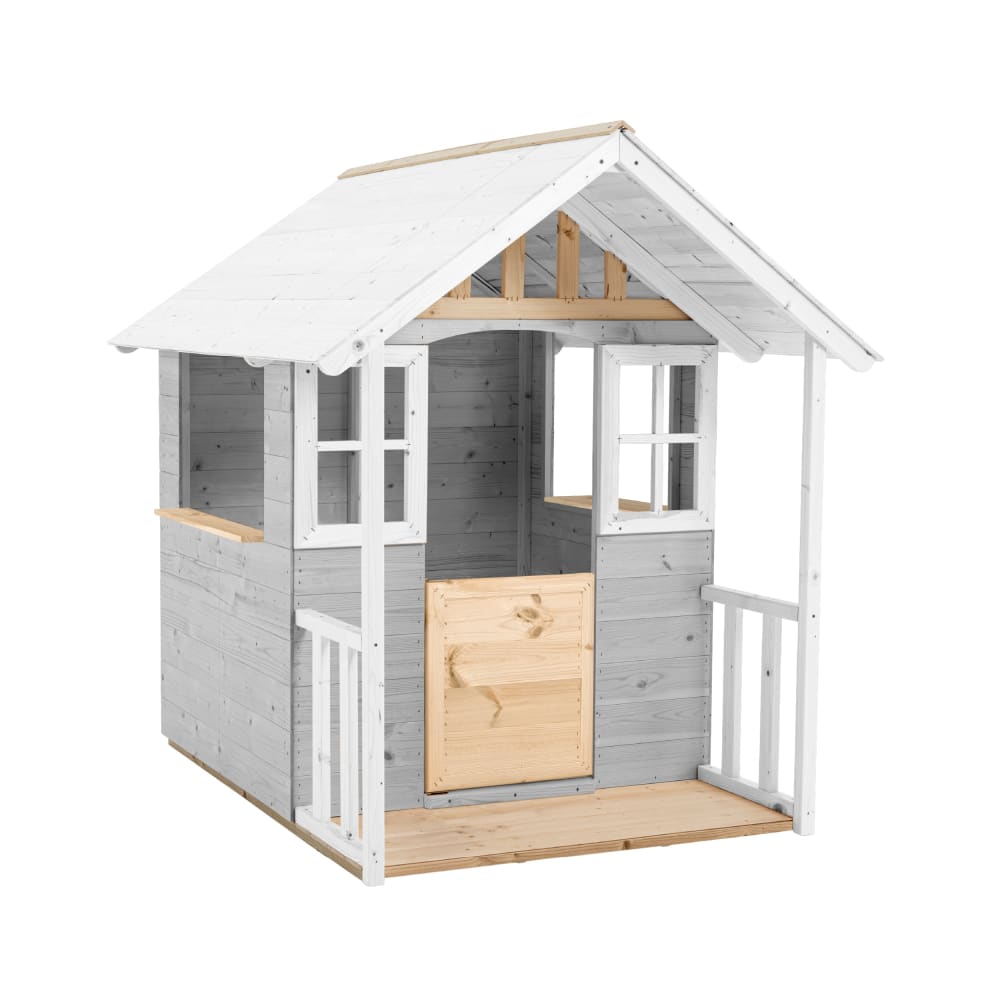 TP Toys Modulares Kinderspielhaus Holz FSC Grau Braun Holz
