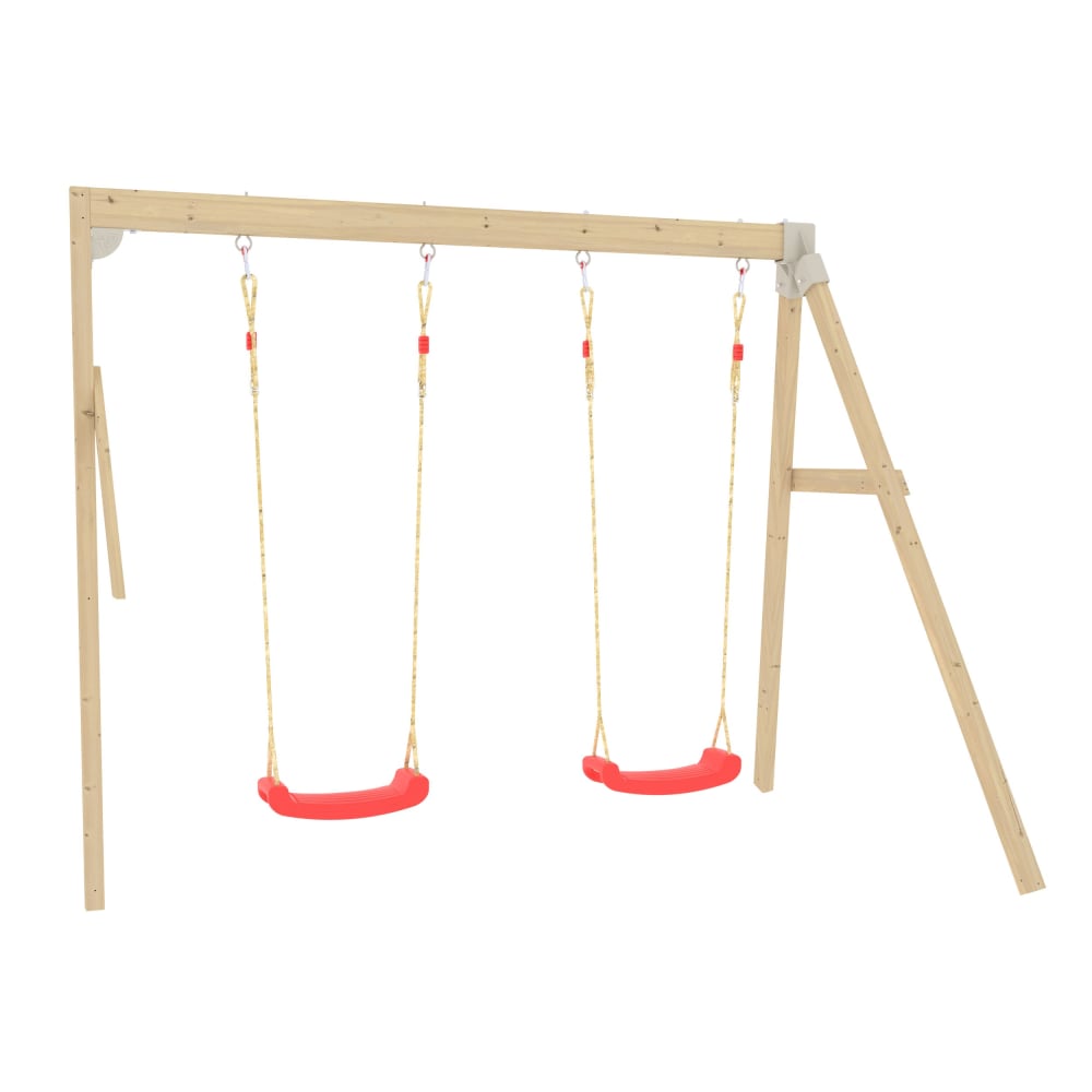 TP Toys Schaukelarm mit 2 Schaukeln für modulares Spielsystem Holz FSC Braun Braun Holz