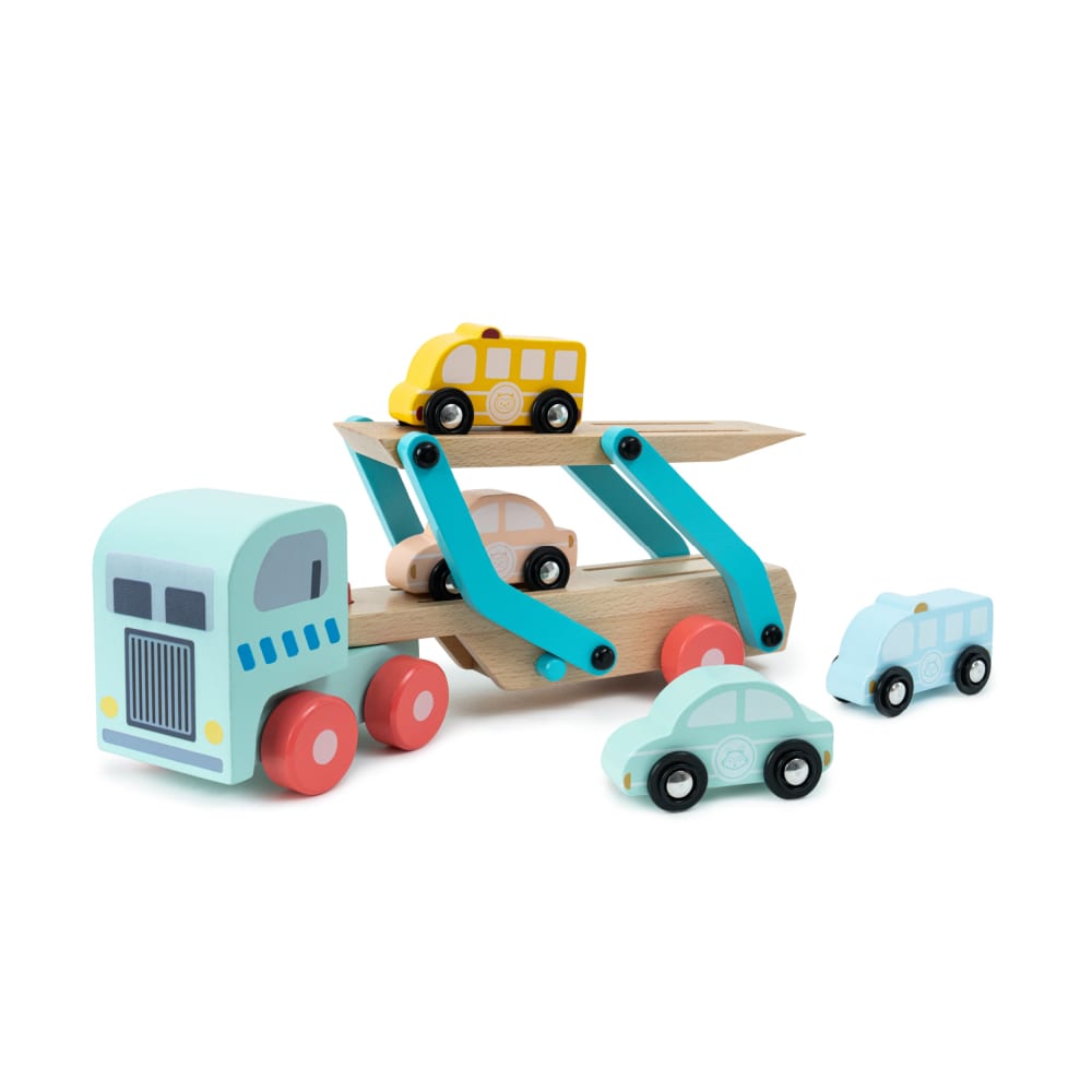 Owl & Fox Autotransporter Holz FSC Mehrfarbig MEHRFARBIG HOLZ Kinder