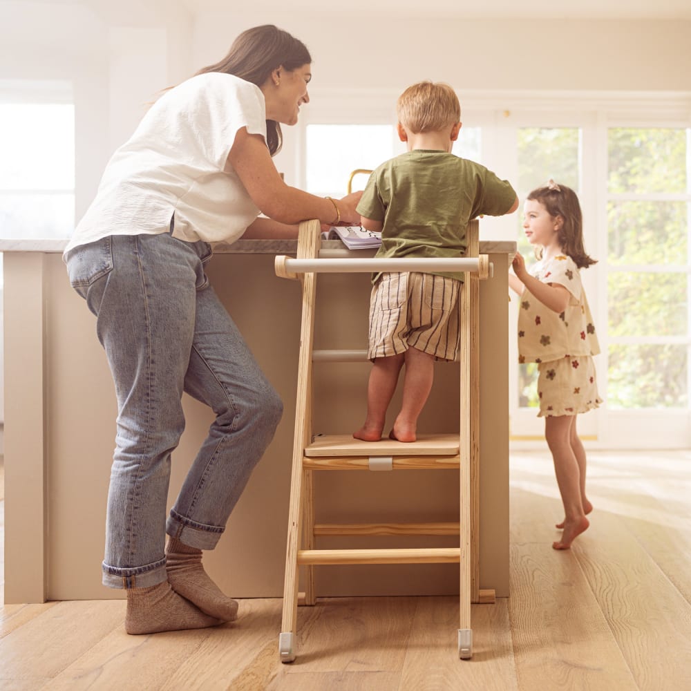 Tour d'apprentissage pliable en bois marron FSC®