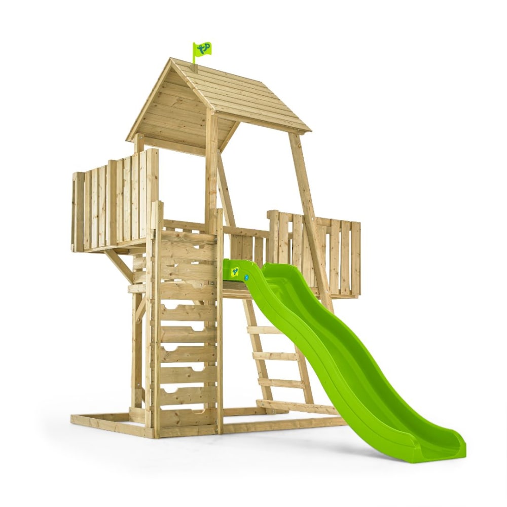 TP Toys Spielturm mit Rutsche Holz FSC Braun Braun Holz