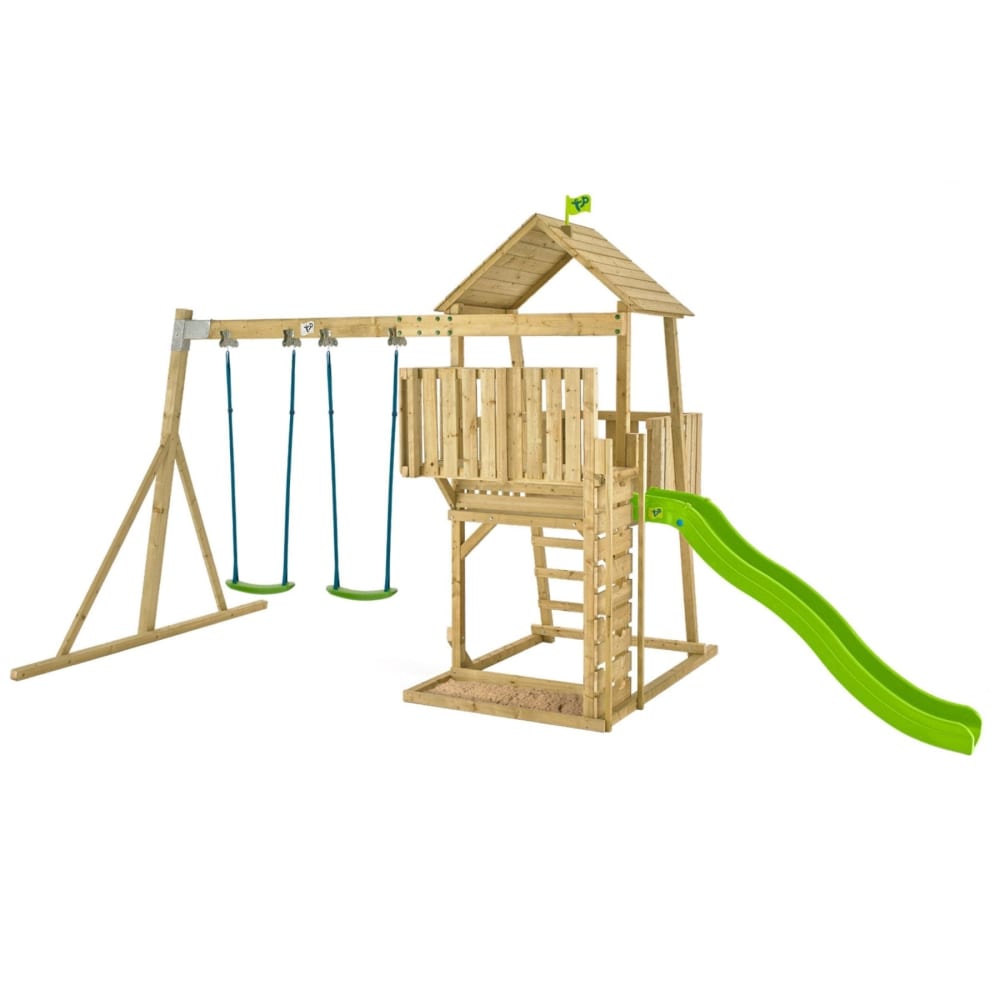 TP Toys Spielanlage mit Schaukelgestell Holz FSC Braun Braun Holz