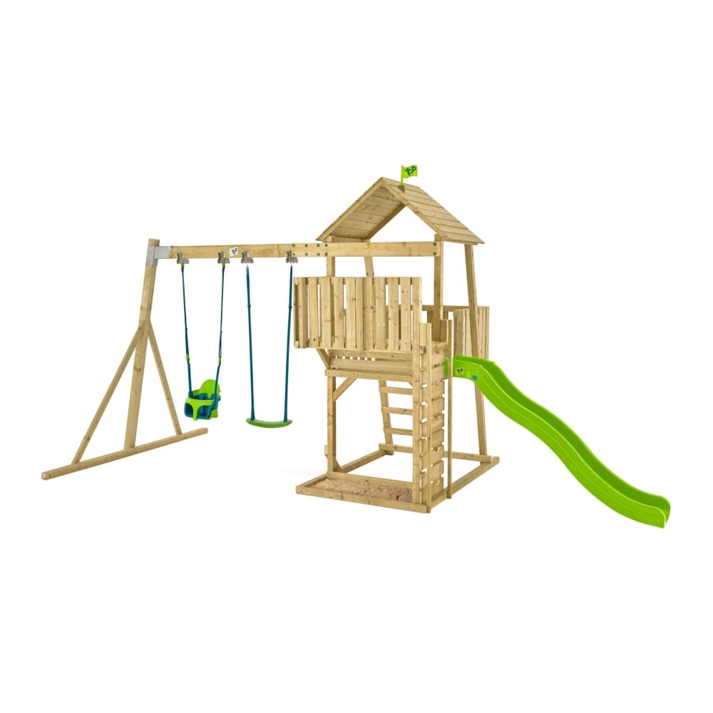 TP Toys Spielanlage mit Babyschaukel Holz FSC Braun Braun Holz